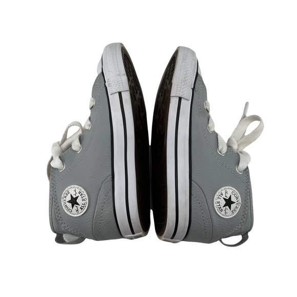 Converse Gray All Star High Top Sneakers Size 8 Little Kids - Picture 5 of 6